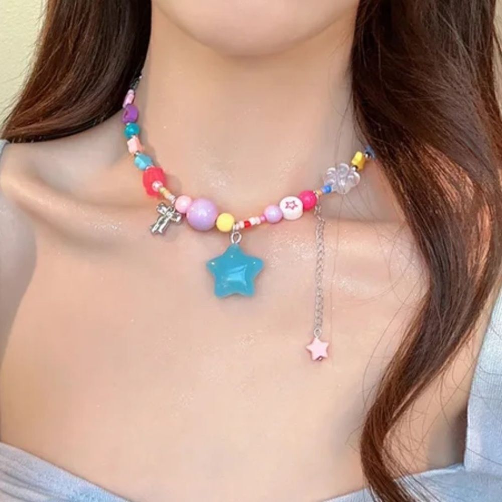 Beaded boho necklace M300
